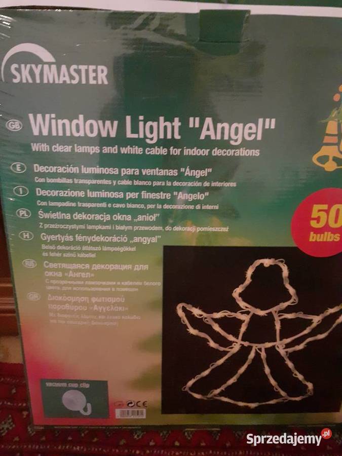 anioł dekoracja okna świetlna Gdańsk