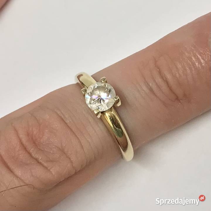 Złoty PIERŚCIONEK żółte ZŁOTO 585 14K cudowny Warszawa