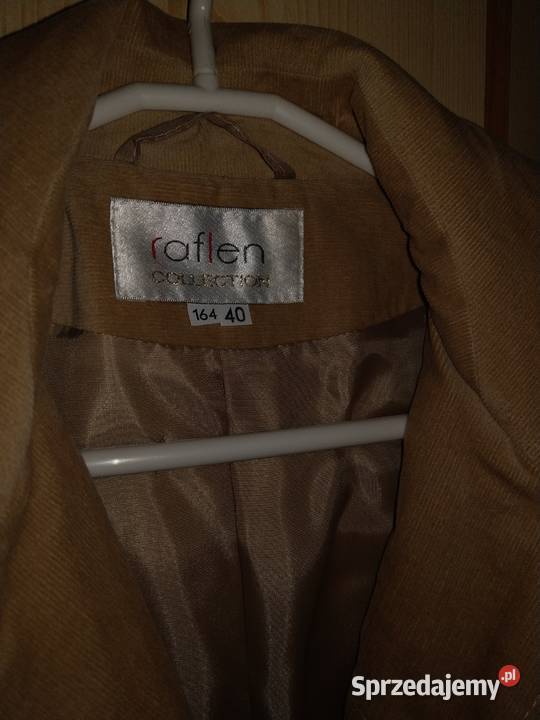 Płaszcz beżowy sztruksowy M L 38 40 nowy Farlen Warszawa