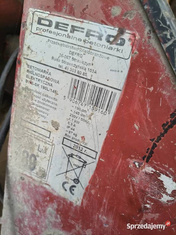 Betoniarka 160 L 230v Stara Wieś