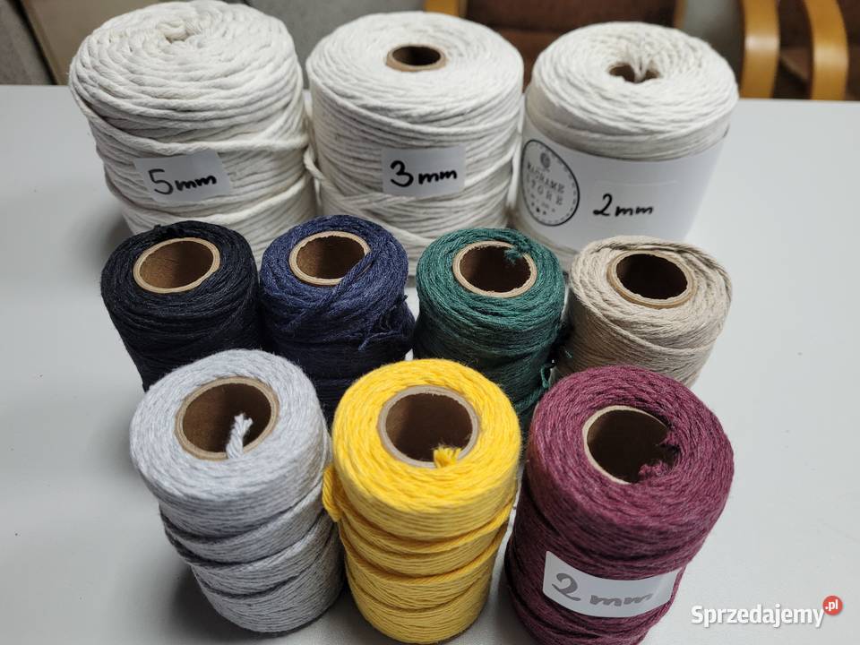 Sznurek do makramy bawełniany 2mm3mm5mm Różne Myślenice