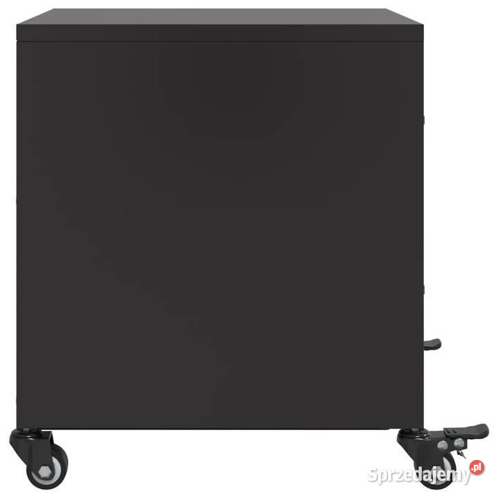 Szafka nocna czarna 36x39x435 stal WM846626 Nocne Warszawa