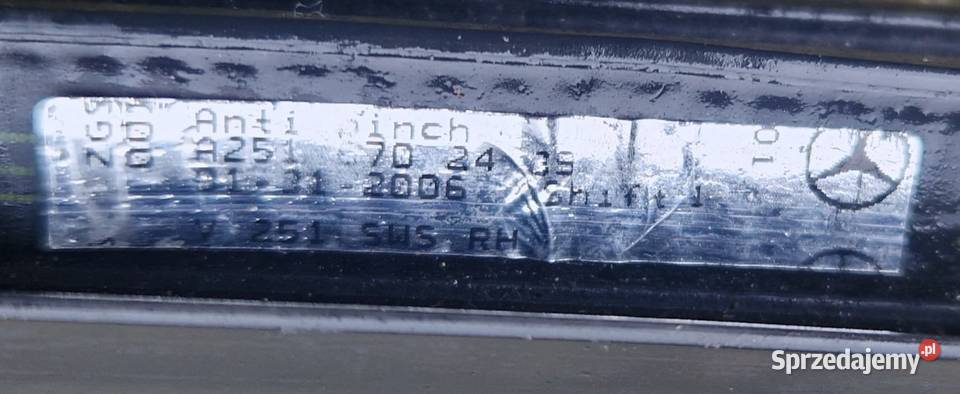 MERCEDES R KLASA W251 LONG 2006 uszczelka szyby kujawsko-pomorskie Bydgoszcz
