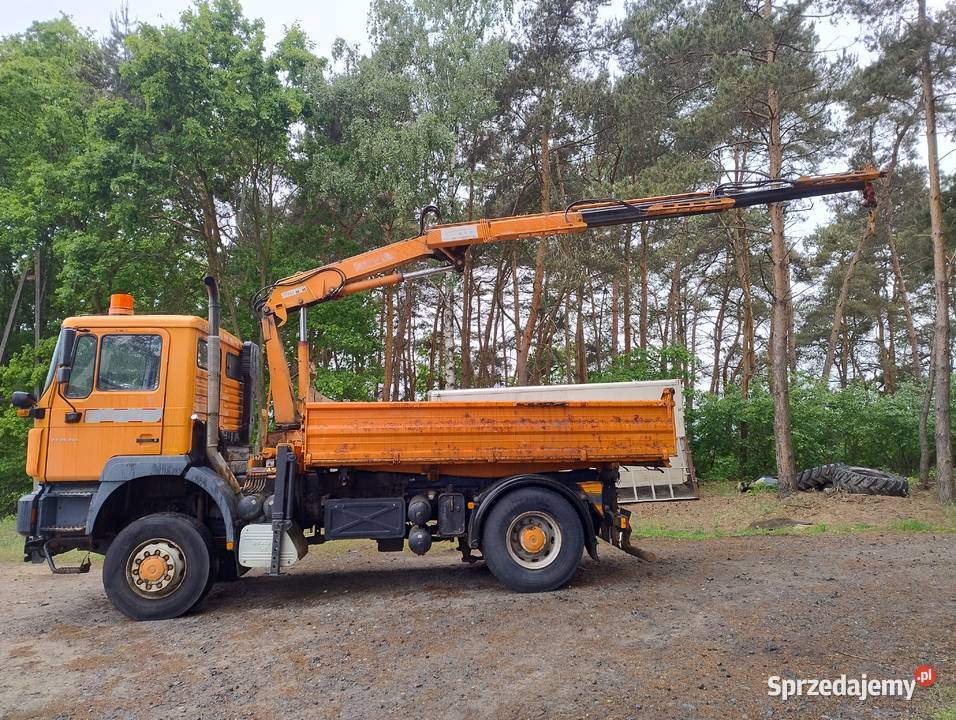 man 19310 4x4 wywrotka z hds specjalny Dźwigi samochodowe Grabów nad Prosną