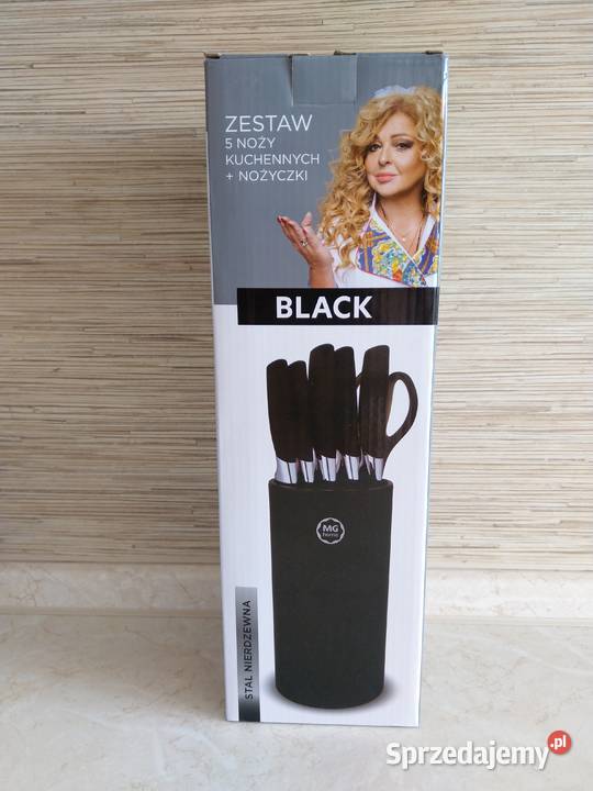 NAJTANIEJ Zestaw Noży Noże Stojak Nożyczki 7el Zabrze
