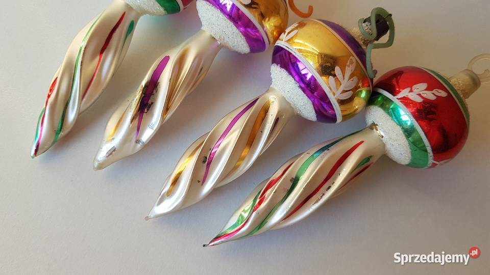 Stare szklane bombki Milicz bombki PRL Dąbrowa Górnicza sprzedam