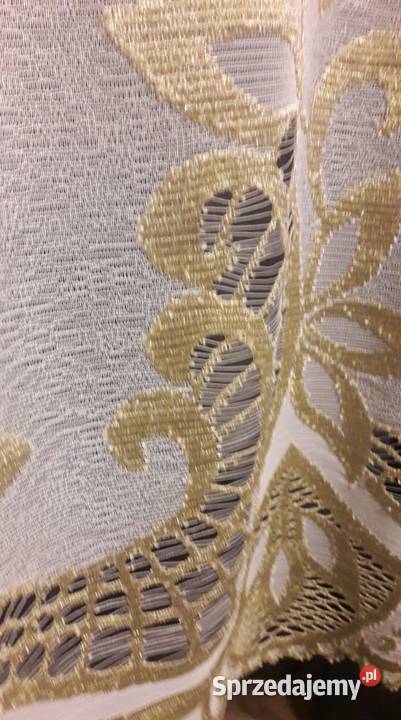 Biała złota żakardowa zazdrostka 50 firanka biały Radom