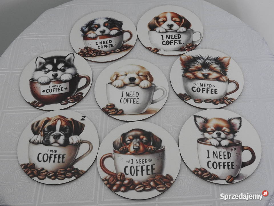 Zestaw 8 podkładek pod kubek śląskie Bytom