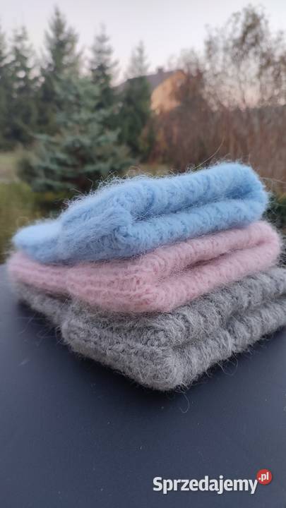 Komplet zimowy z delikatnej alpaki i merino Józefów
