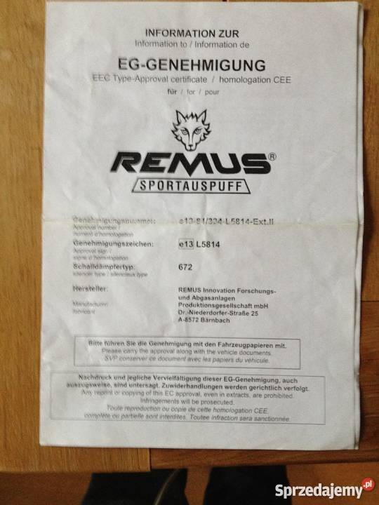 Tłumik sportowy Remus Mercedes W 124 200 300 CE Rewal