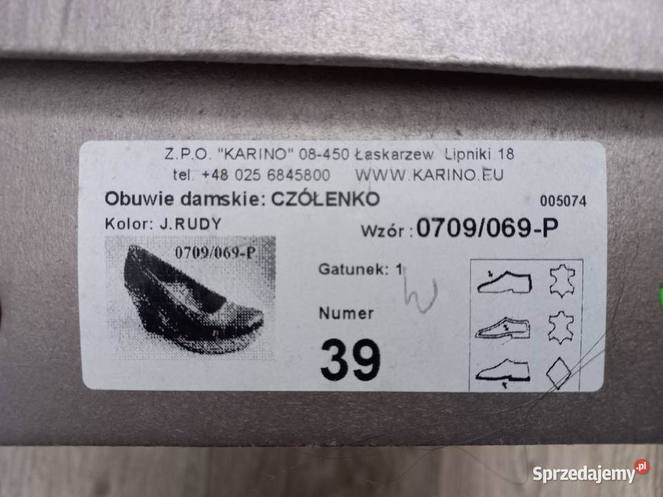 Buty skórzane czułenka pantofle na koturnie 39 lubelskie Puławy