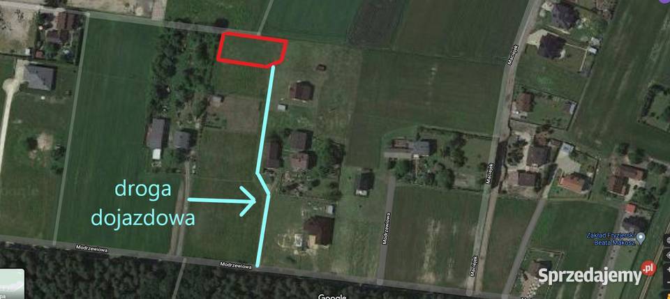 Działka budowlana Orzesze Mościska 960m2 960m2