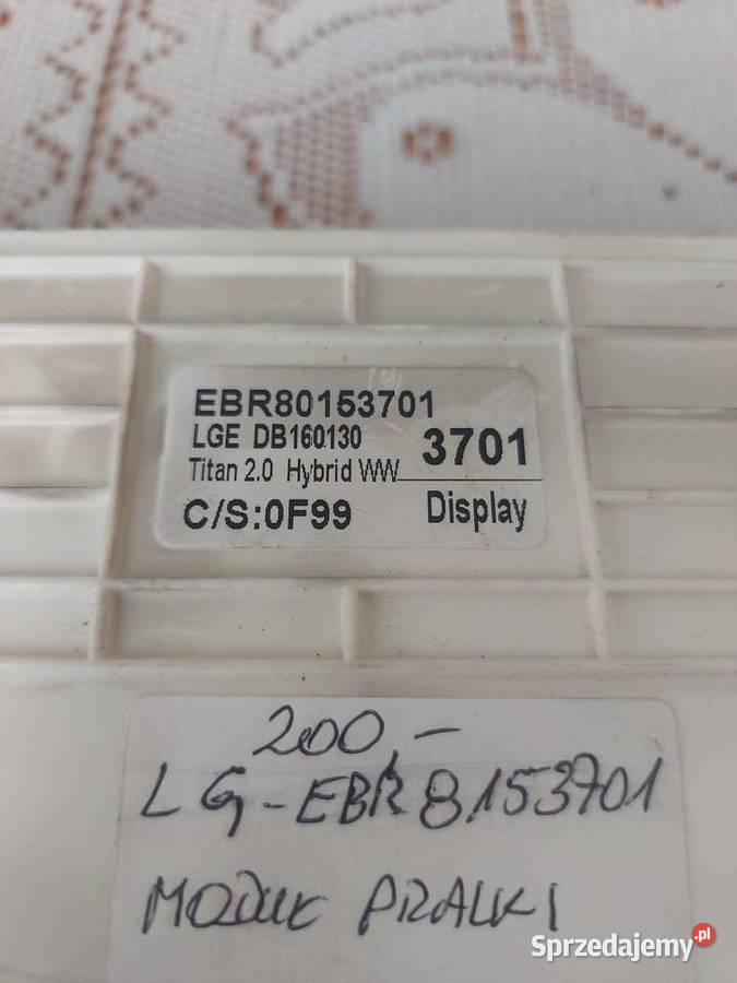 LG EBR 8153701 Moduł Pralki wolnostojące małopolskie Nowy Sącz
