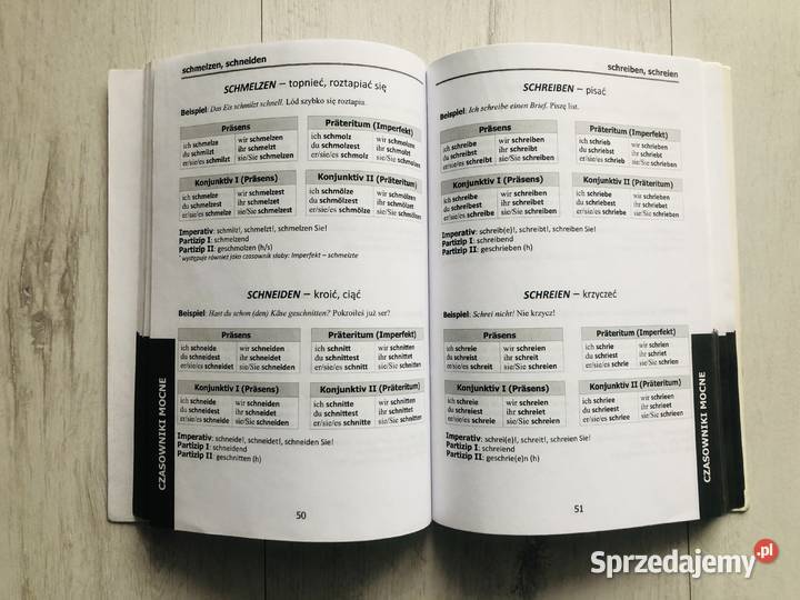 Czasowniki niemieckie z odmianami książka do Książki do nauki języka obcego Łódź