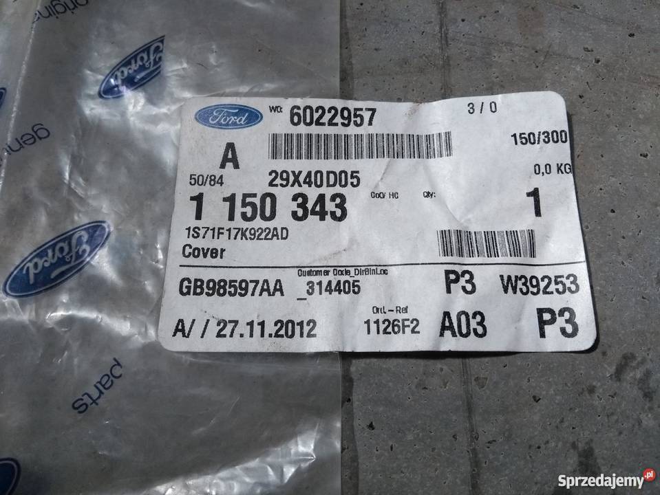 Ford Focus RS Mondeo Mk3 zaślepka zderzaka tył osobowe Pilzno