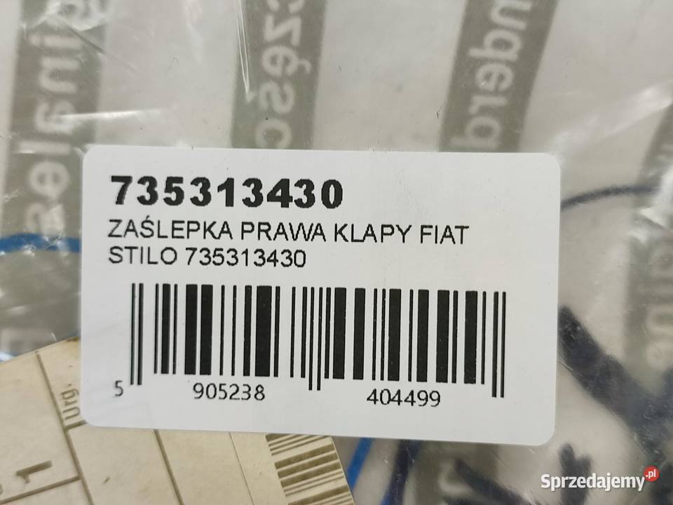 ZAŚLEPKA PRAWA TYLNEJ KLAPY FIAT STILO 20012007