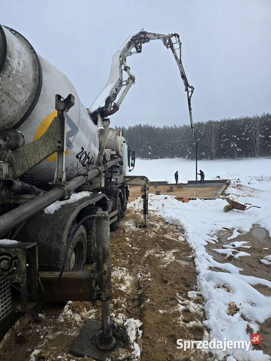 Beton transport pompowanie posadzki budowa rolne