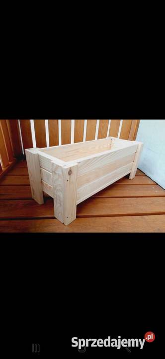 Donica drewniana sosnowa 80x30x30 Solidna Sarnaki sprzedam