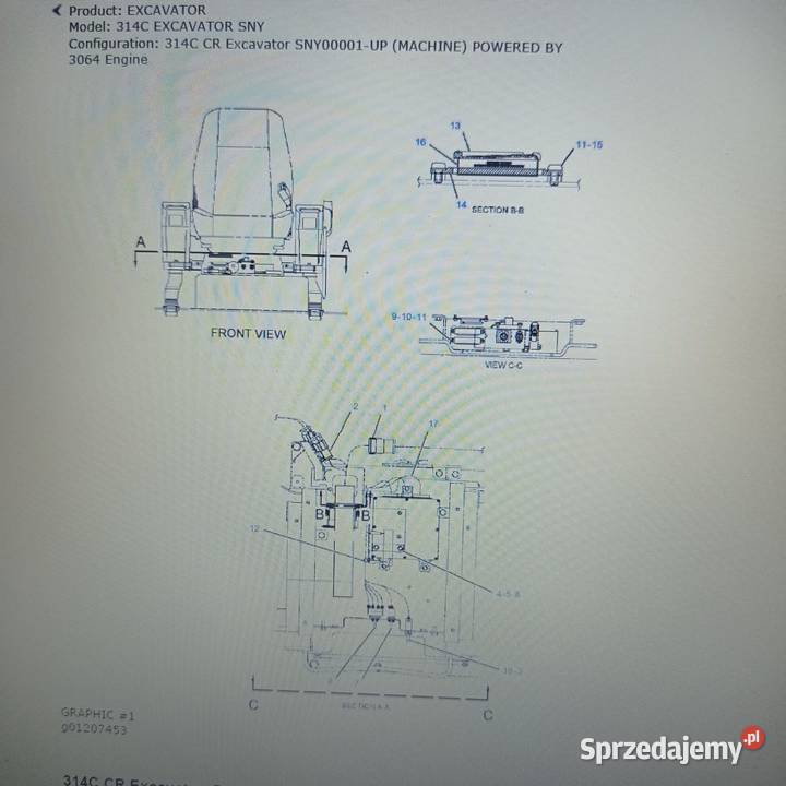 KATALOG CZĘŚCI CAT 314 C LCR EXCAVATOR SNY motoryzacja, transport Kamień Pomorski