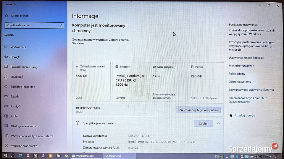 Lenovo IdeaPad 100 8GB RAM SSD 256GB NVIDIA HDMI  Szydłowiec