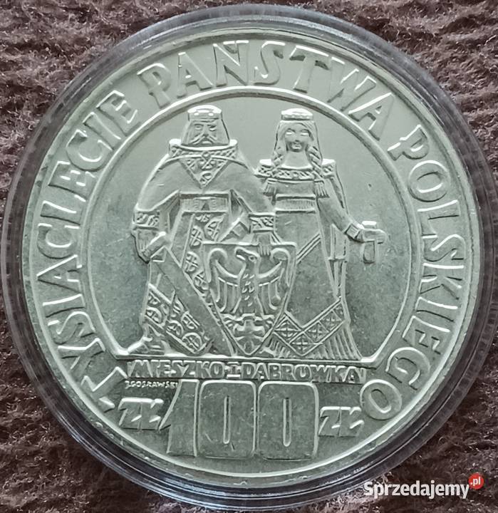 100 Mieszko i Dąbrówka 1966 r Idealna Mennicza wielkopolskie Konin