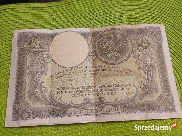 banknot polski 500 złotych z 1919r Łomża