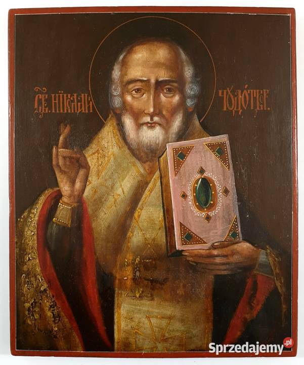 Ikona Święty Mikołaj z Miry Cudotwórca 0327 Warszawa sprzedam