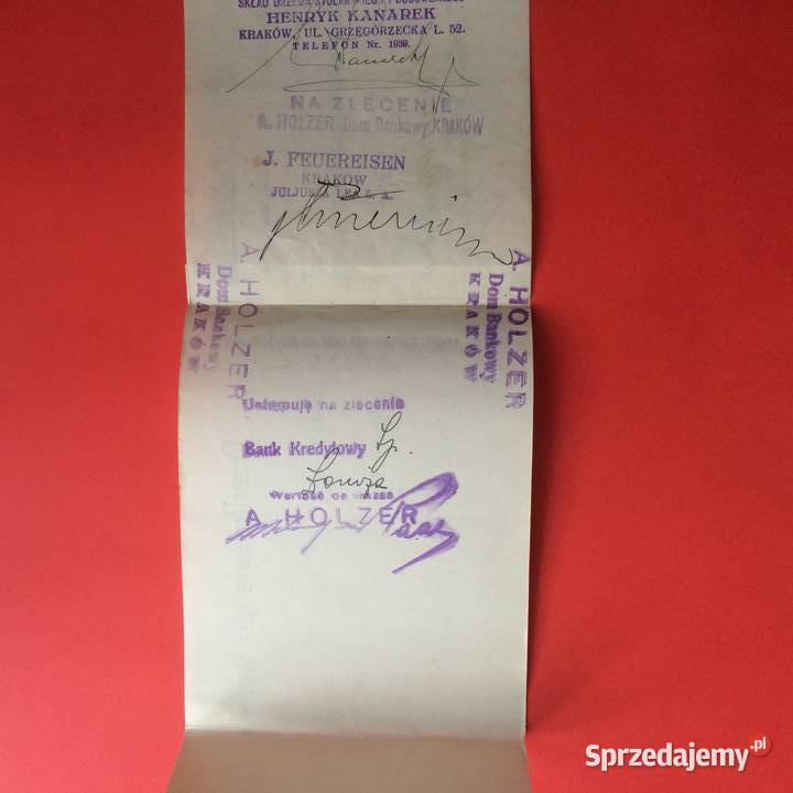 1504 Weksel Wystawiony W Krakowie Szczecin