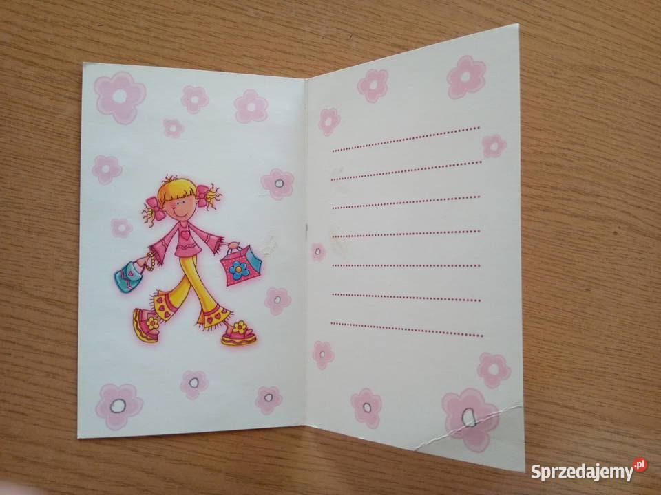 Zaproszenie kartka dziewczynki Dąbrowa Górnicza