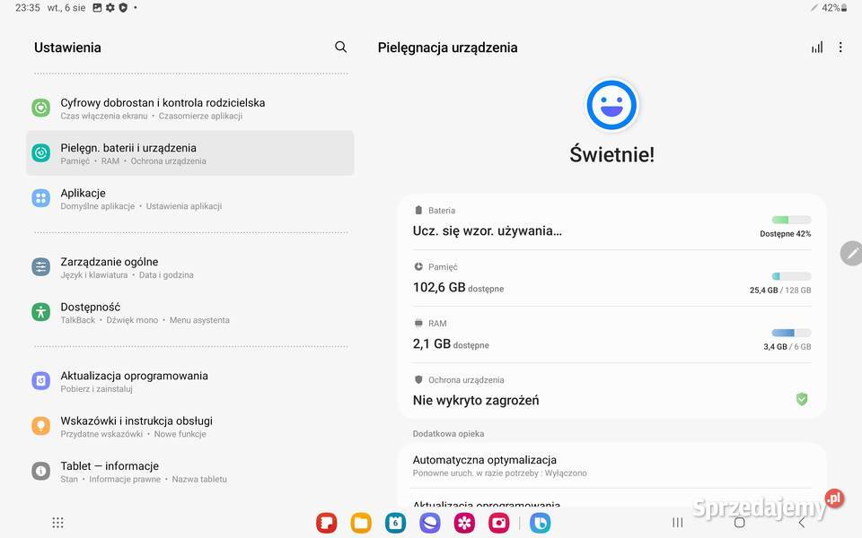 Samsung Galaxy Tab S7 6128GB Ekran AMOLED Samsung Elbląg