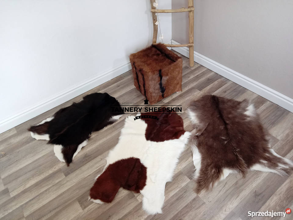 Pufy ze Skóry Koziej Skóry Dekoracyjne Piękna Szaflary