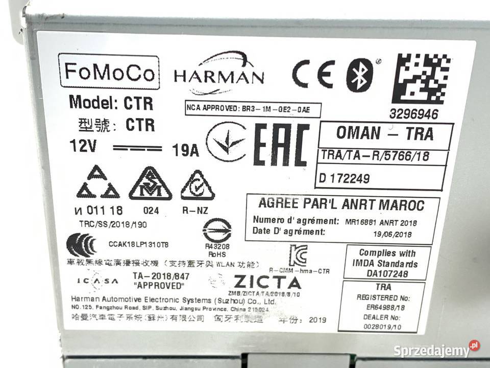 RADIO FORD FOCUS IV LX7118D804HC ODTWARZACZ