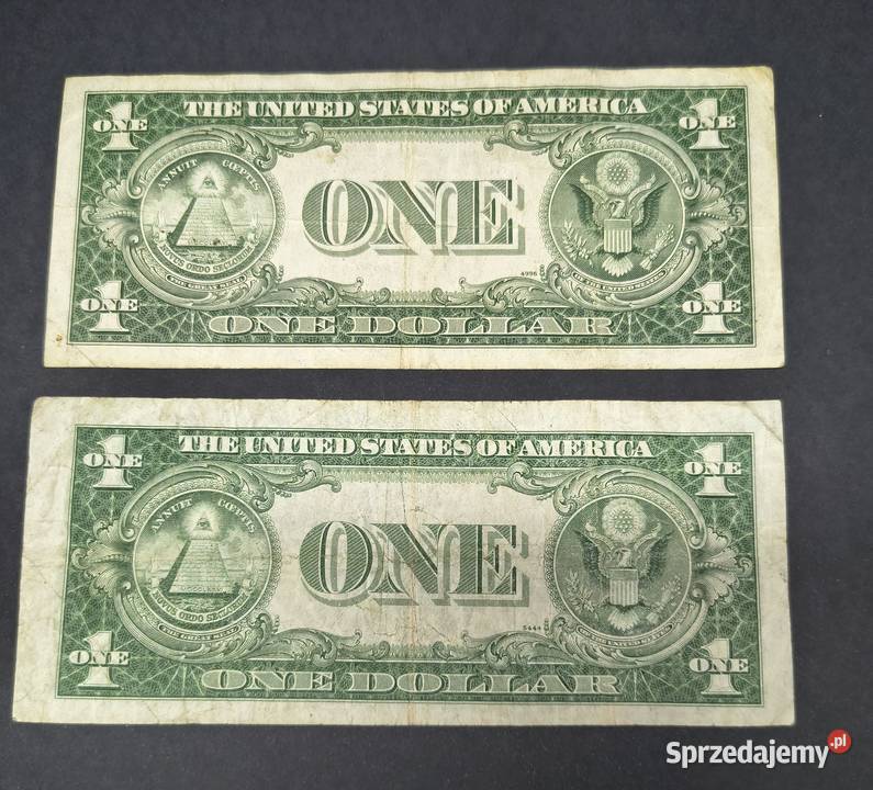 Dwa banknoty 1 dolarowe z 1935 roku srebrny Rzeszów sprzedam