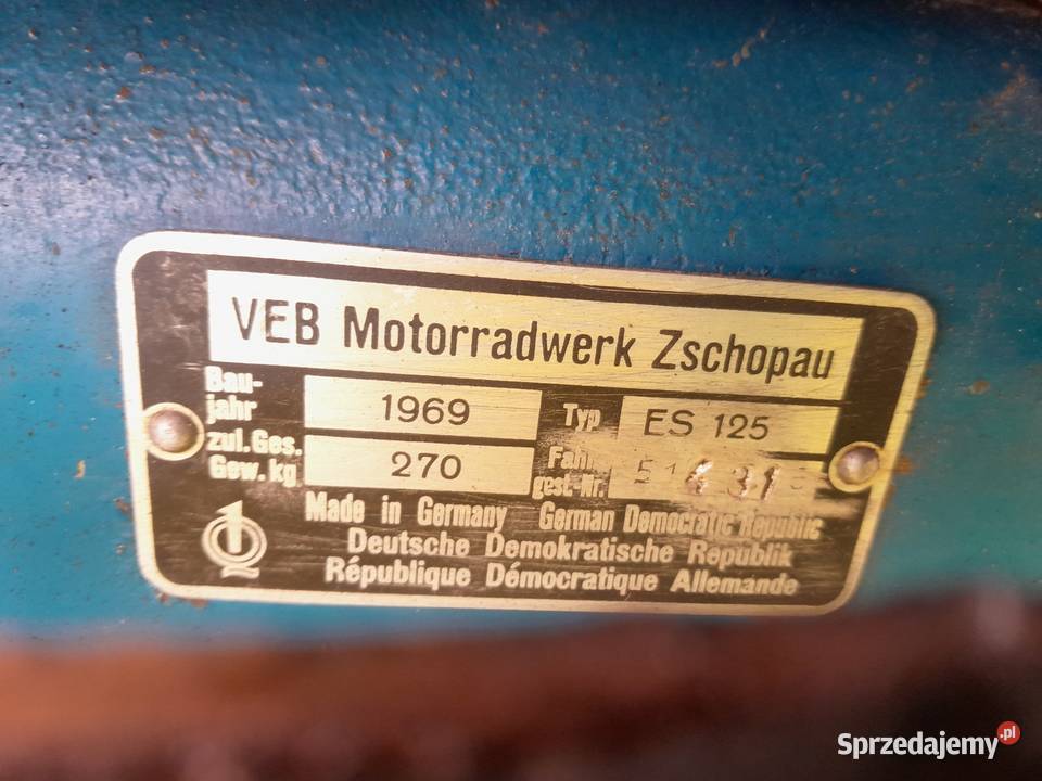 Mz es 125 150 z 1969 roku trophy 250 z