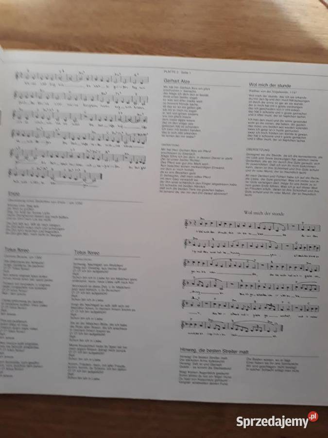 Muzyka niezwykła OUGENWEIDE Liedebuch 19762LP 2 płyty Rzeszów