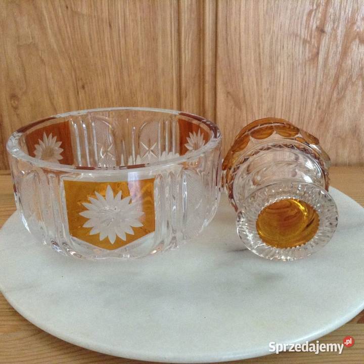 Misa wazonik i 2 wazony kryształowe szlifowane z Opole