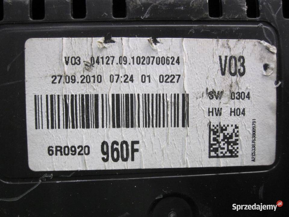 VW POLO V 11r licznik zegary 6R0920960F
