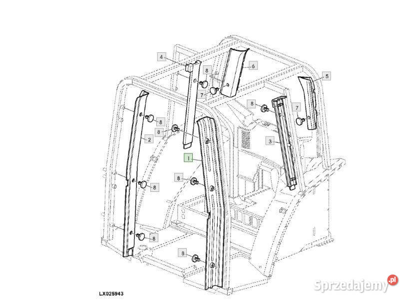 John Deere 6920S osłona akustryczna obicie Jastrzębniki