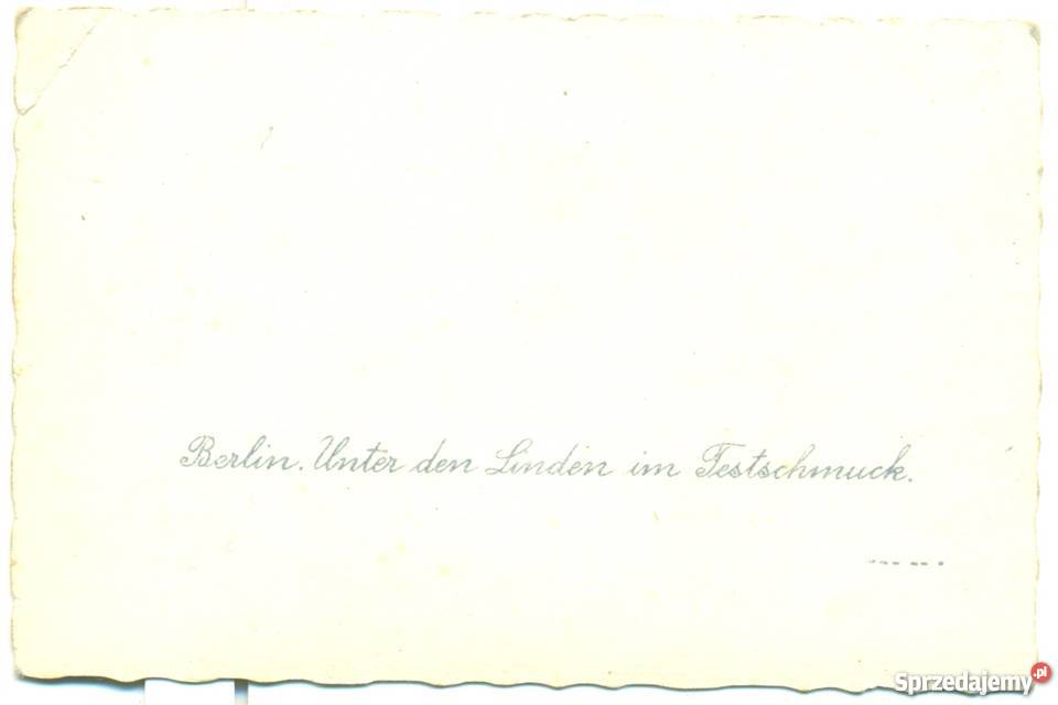 Berlin Unter den Linden im Festschmuck lata 30te Ostrów Wielkopolski