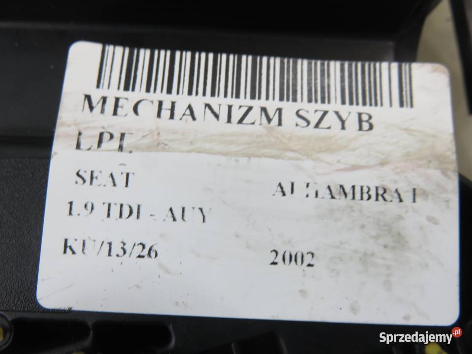 PODNOŚNIK SZYBY LEWY PRZEDNI SEAT ALHAMBRA I Motoryzacja sprzedam