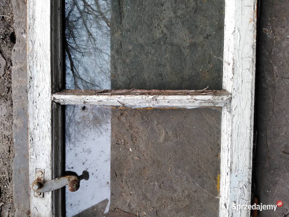 Stara drewniana podwójna rama okienna ramka okno Dąbrowa Górnicza