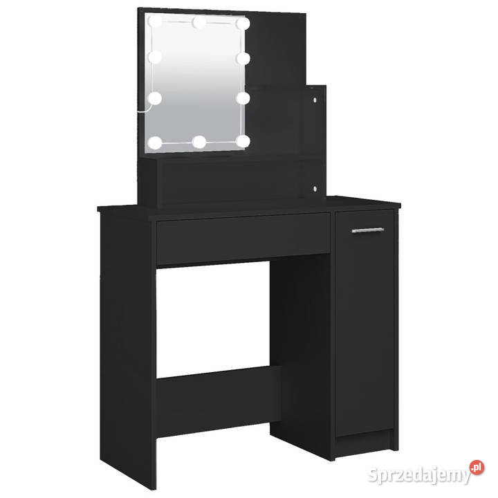 Toaletka z oświetleniem LED czarna 865x35x136 Warszawa