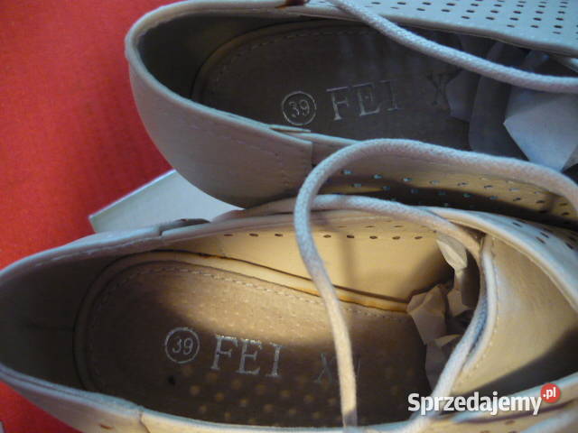 Buty ażurowe beżowe Fei UX