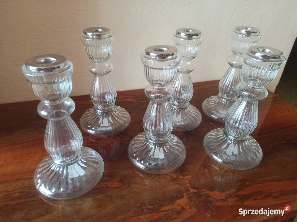 Świecznik szklany Antique Łódź
