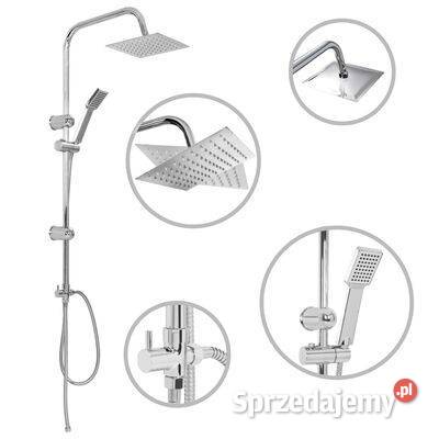 vidaXL Prysznic z deszczownicą i słuchawką stal sprzedam