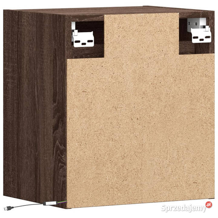 Ścienne szafki TV z LED 2 brązowy dąb 41x31x45 Warszawa