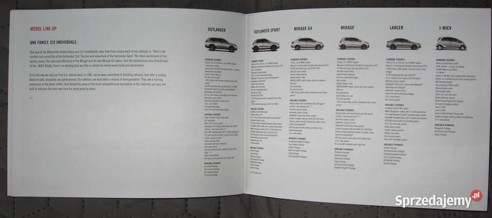 Mitsubishi 2017 Model Line Up prospekt katalog Kępice