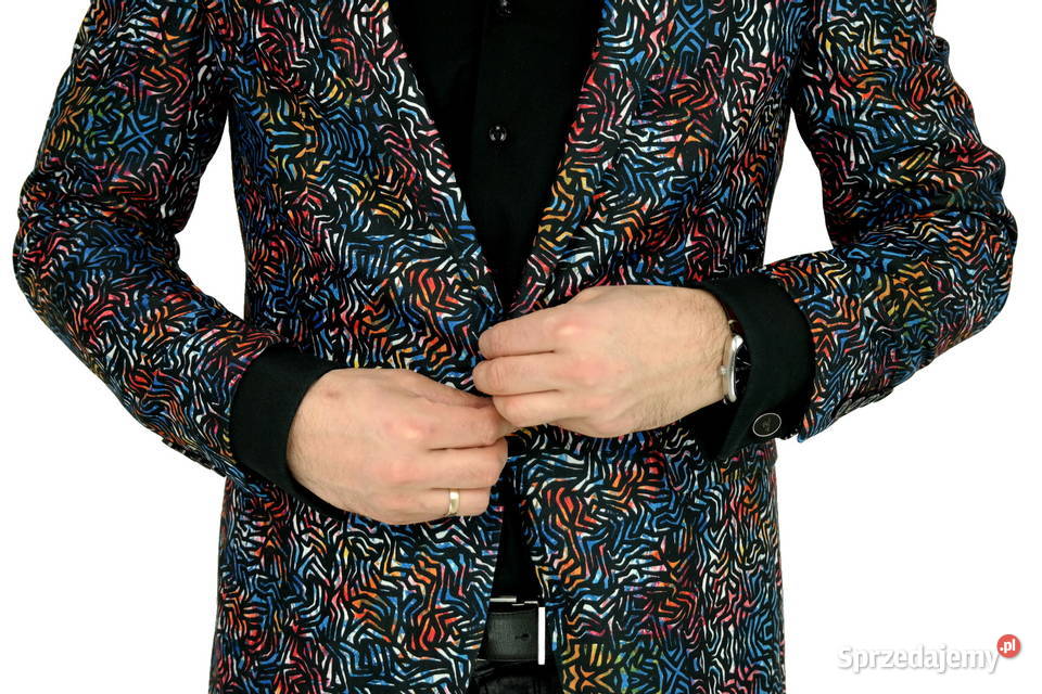 GIOVANNI PERA Marynarka Męska D804 kolorowa wielkopolskie