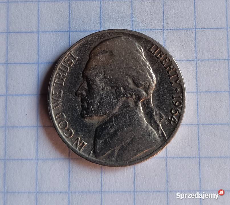 5 CENTÓW FIVE CENTS 1964 D USA Numizmatyka Piszczac