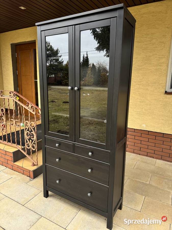 Witryna Hemnes drewniana kredens regał półki mazowieckie Sulbiny